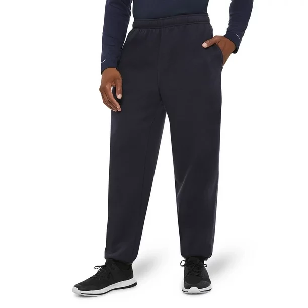 Athletic Works Men's Fleece Close Bottom Pant, Sizes S-2XL
