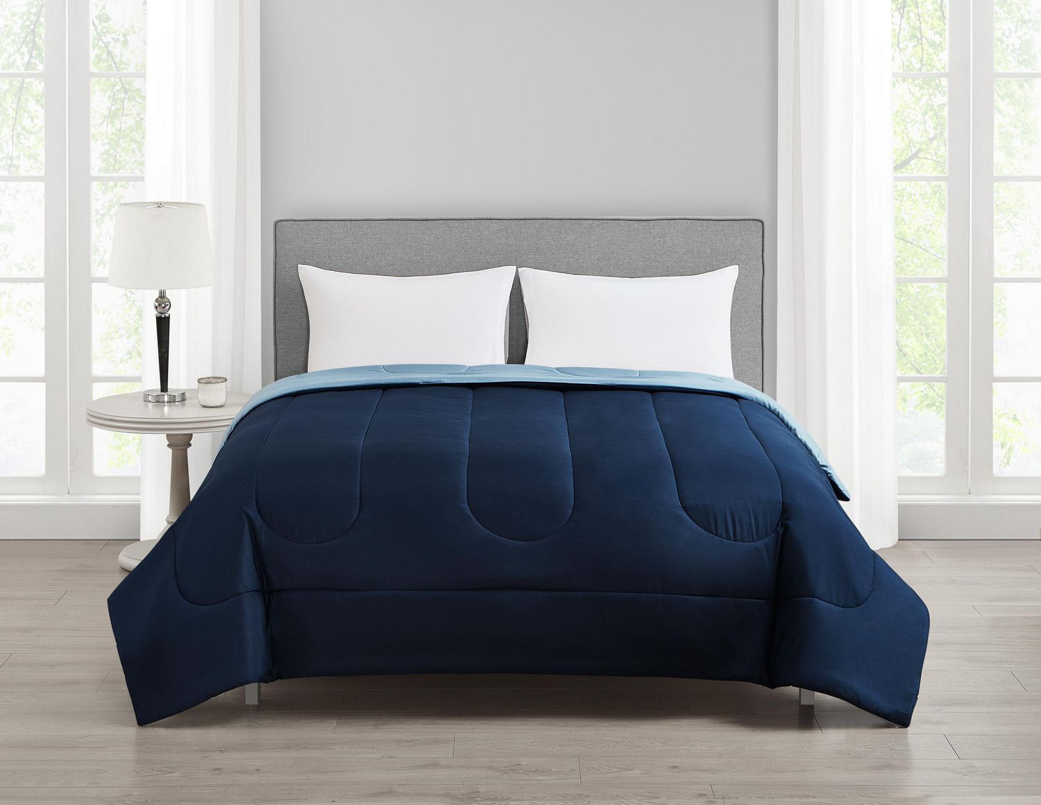 Mainstays Navy Reversible Comforter Twin