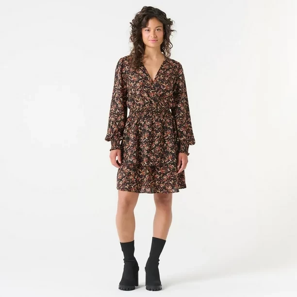 DEVOTED V-NECK TIERED MINI DRESS