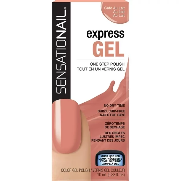 SensatioNail Express Gel One Step Nail Polish, Café Au Lait Au Lait Au Lait